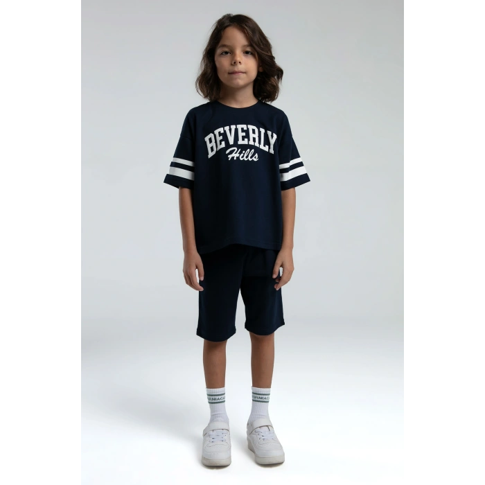 ERKEK ÇOCUK BERMUDA TAKIM - LACİVERT
