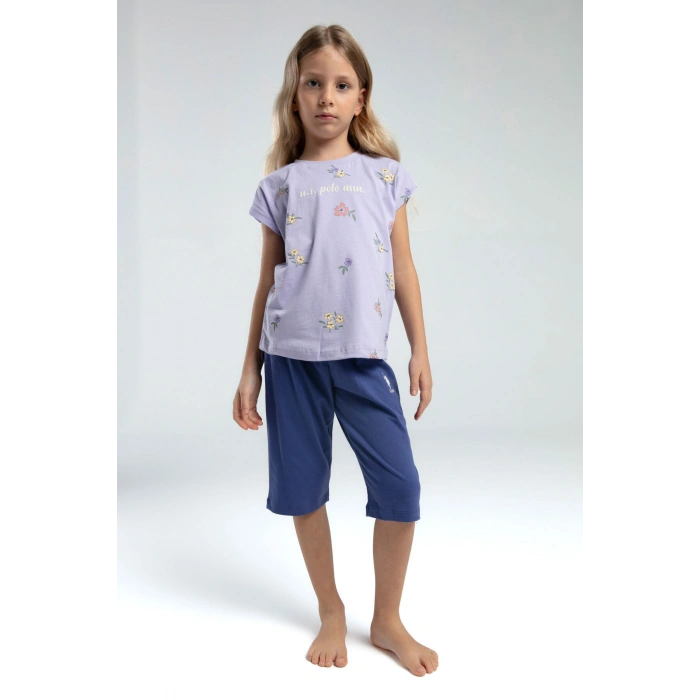 KIZ ÇOCUK KAPRİ TAKIM - LİLA