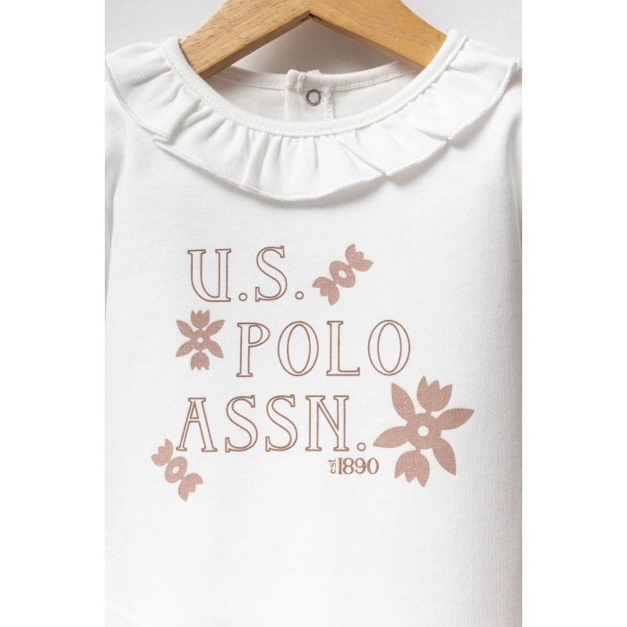 U.S.POLO ASSN KIZ BEBEK 2Lİ TAKIM - Beyaz