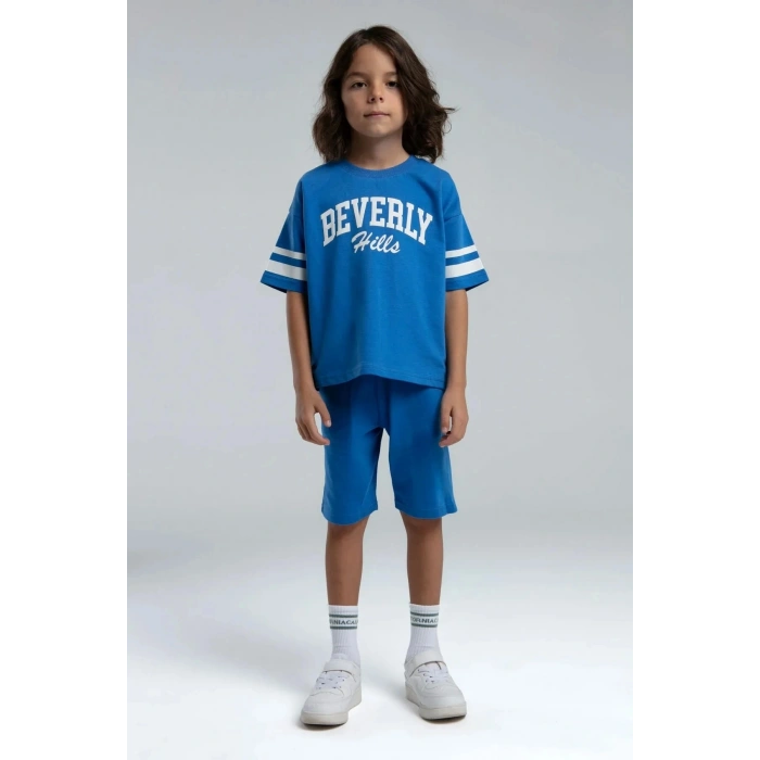 ERKEK ÇOCUK BERMUDA TAKIM - İNDİGO