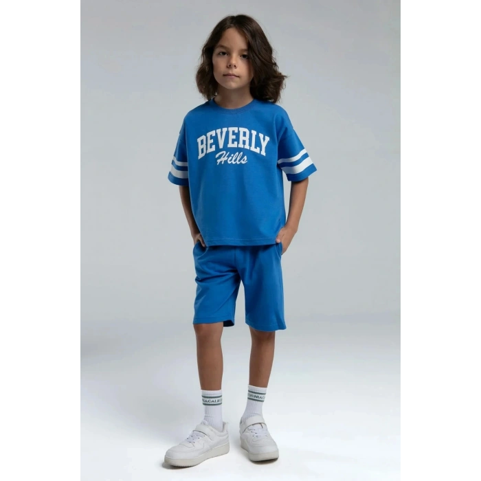 ERKEK ÇOCUK BERMUDA TAKIM - İNDİGO