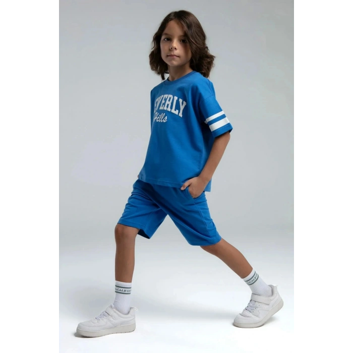 ERKEK ÇOCUK BERMUDA TAKIM - İNDİGO