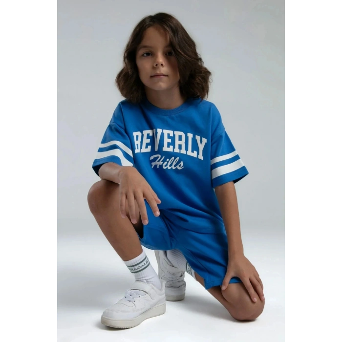 ERKEK ÇOCUK BERMUDA TAKIM - İNDİGO