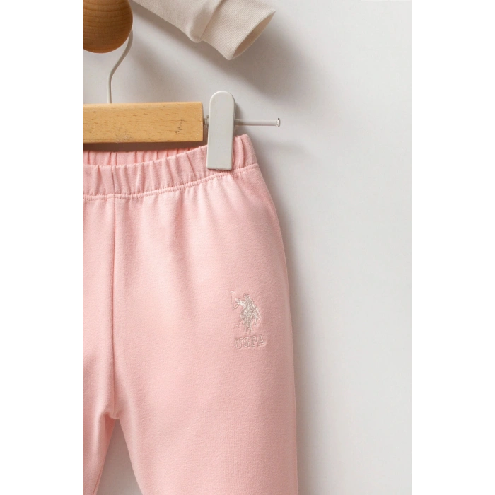 U.S.POLO ASSN KIZ BEBEK 2Lİ TAKIM - EKRU