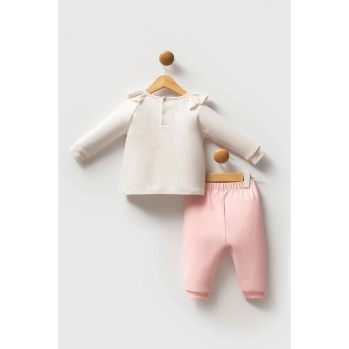 U.S.POLO ASSN KIZ BEBEK 2Lİ TAKIM - EKRU