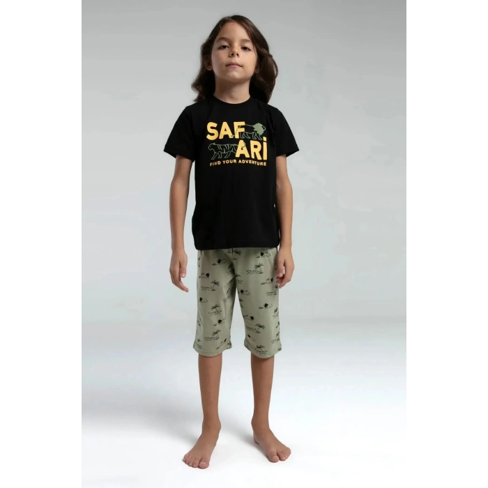 ERKEK ÇOCUK KAPRİ TAKIM - siyah