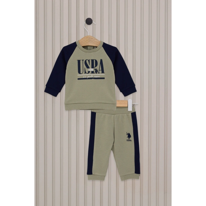 US POLO ERKEK BEBEK 2LI TAKIM - ÇAY YEŞİLİ