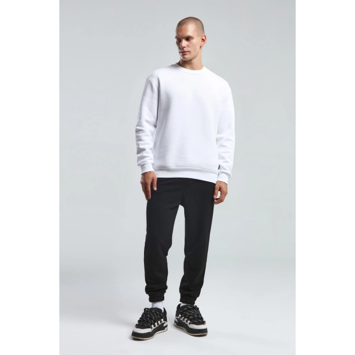 Benmanaj Erkek Beyaz Sweatshirt - Beyaz