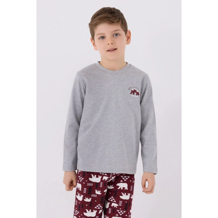 ARNETTA BABA OĞUL İKİLİ TAKIM - GRİ MELANJ