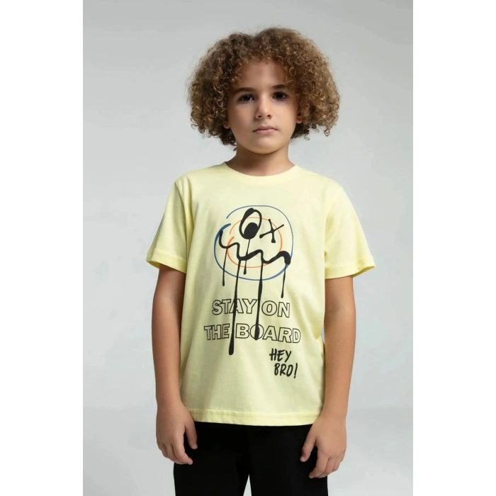 ERKEK ÇOCUK BERMUDA TAKIM - AÇIK SARI