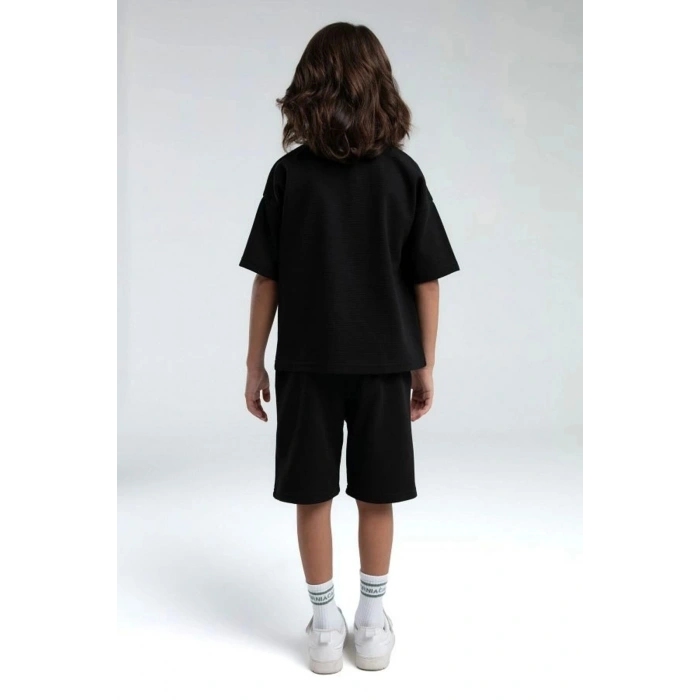ERKEK ÇOCUK BERMUDA TAKIM - siyah