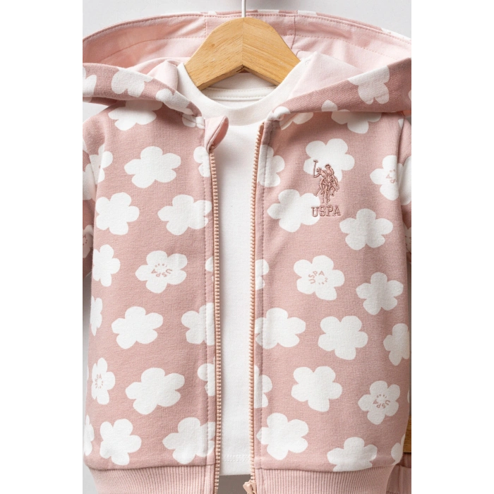 U.S.POLO ASSN KIZ BEBEK 3LÜ TAKIM - PUDRA