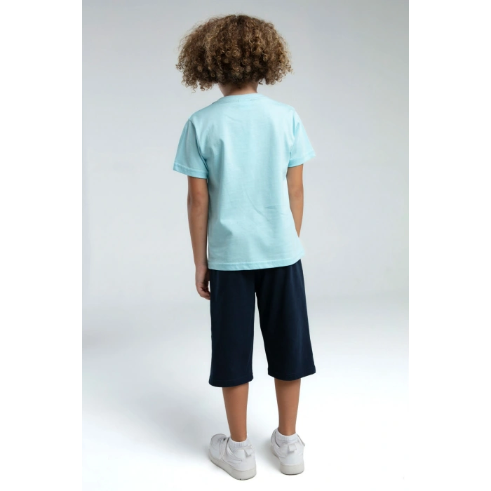ERKEK ÇOCUK KAPRİ TAKIM - AÇIK MAVİ