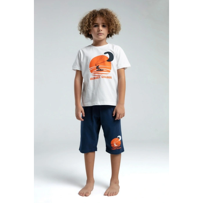 ERKEK ÇOCUK KAPRİ TAKIM - Beyaz