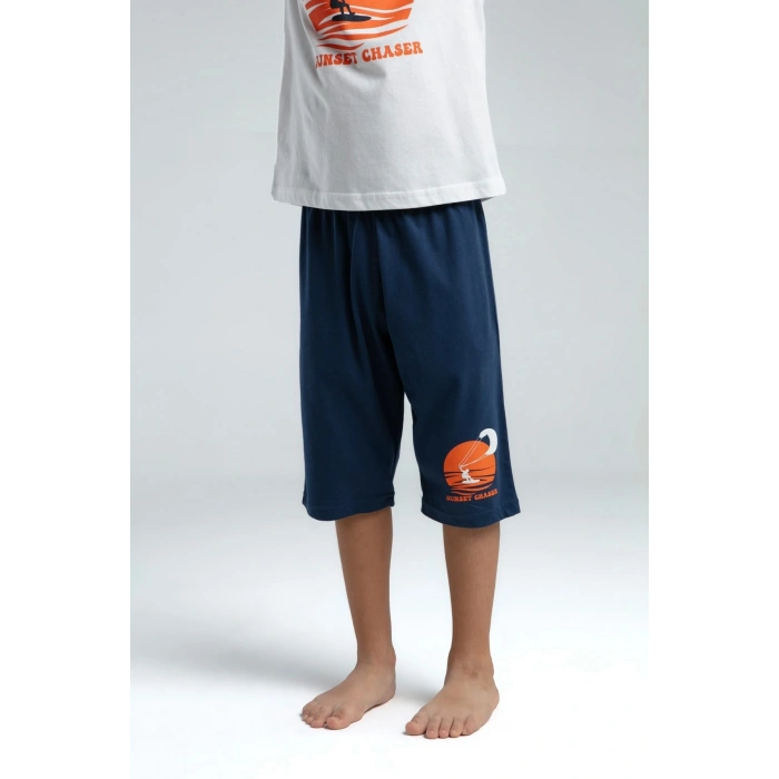 ERKEK ÇOCUK KAPRİ TAKIM - Beyaz