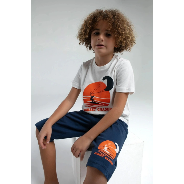 ERKEK ÇOCUK KAPRİ TAKIM - Beyaz