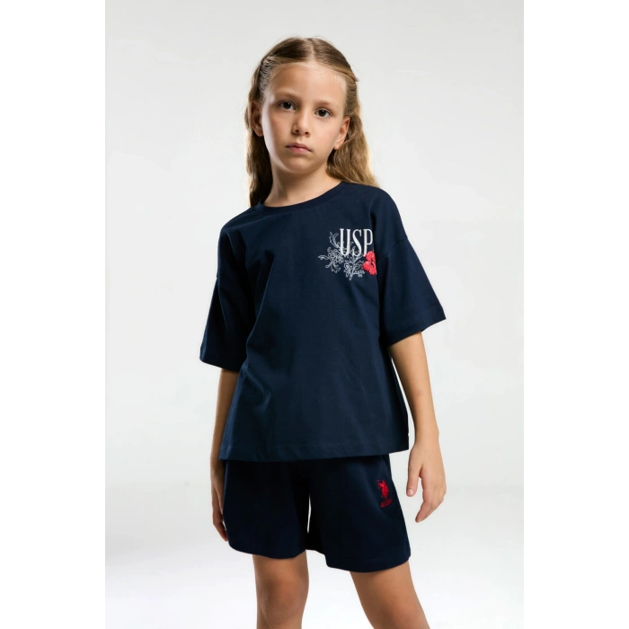 KIZ ÇOCUK ŞORT TAKIM - LACİVERT