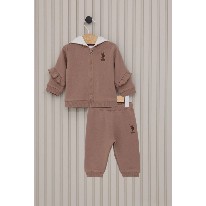 US POLO KIZ BEBEK 3LU TAKIM - VİZON