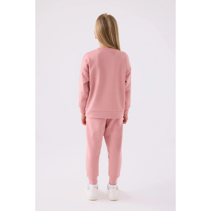 KIZ ÇOCUK EŞOFMAN TAKIM - RETRO PEMBE