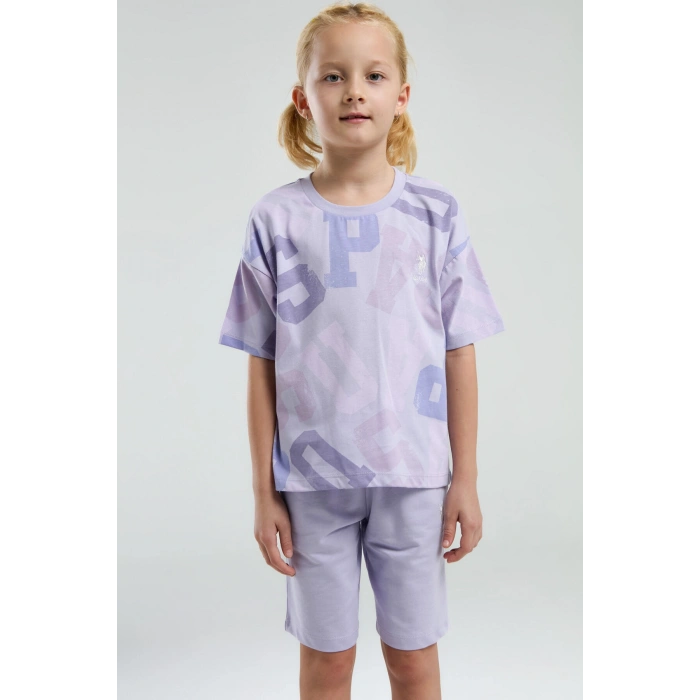 KIZ GARSON BERMUDA TAKIM - LİLA