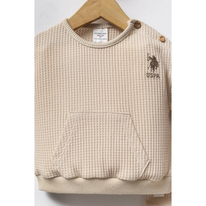 U.S.POLO ASSN ERKEK BEBEK 2 Lİ TAKIM - BEJ