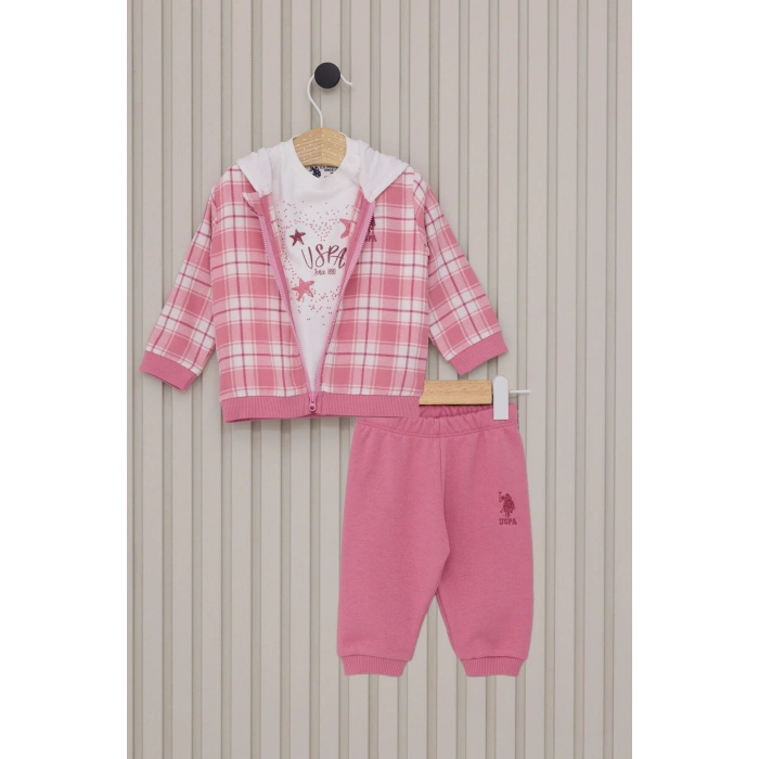 US POLO KIZ BEBEK 3LU TAKIM - BEYAZ