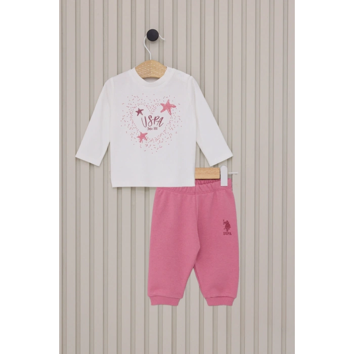 US POLO KIZ BEBEK 3LU TAKIM - BEYAZ