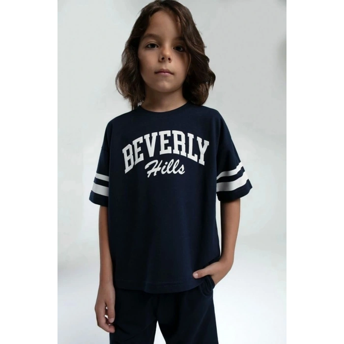 ERKEK ÇOCUK BERMUDA TAKIM - LACİVERT