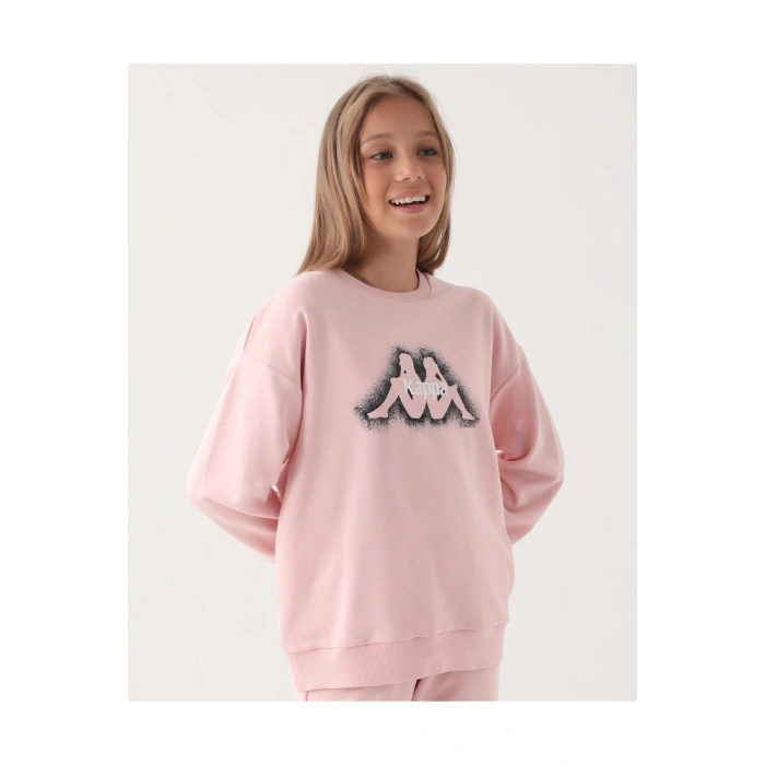 KAPPA KIZ ÇOCUK SWEATSHIRT - PUDRA