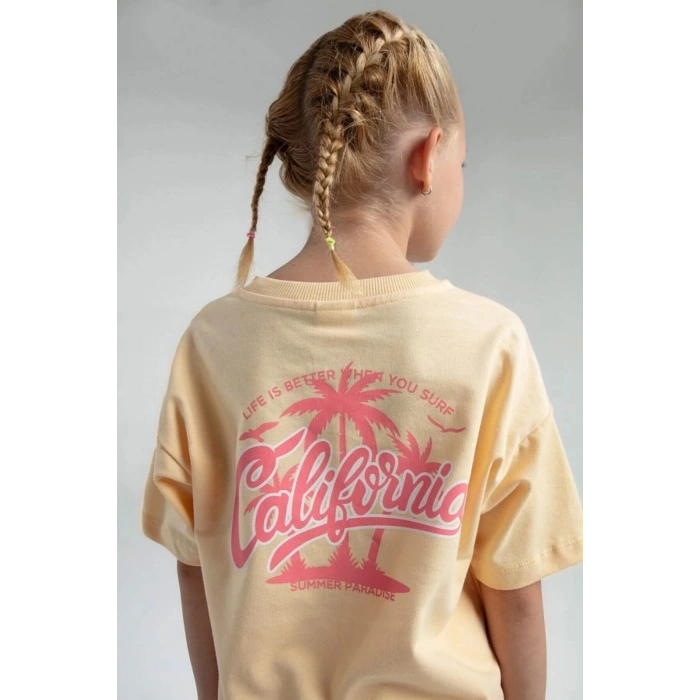 KIZ ÇOCUK BERMUDA TAKIM - BEJ