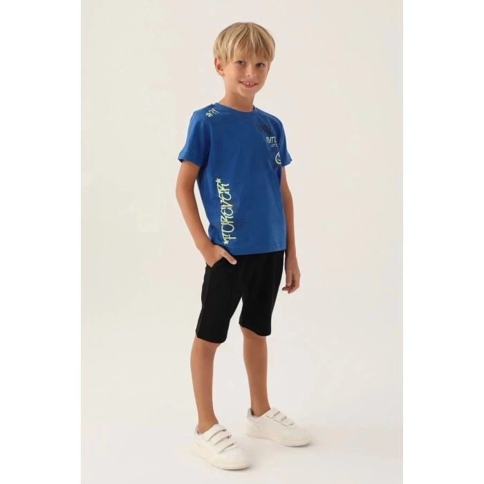 ERKEK ÇOCUK BERMUDA TAKIM - COBALT