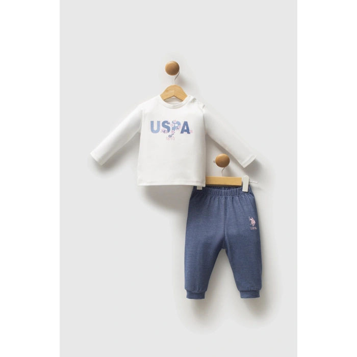 U.S.POLO ASSN KIZ BEBEK 3LÜ TAKIM - MAVİ