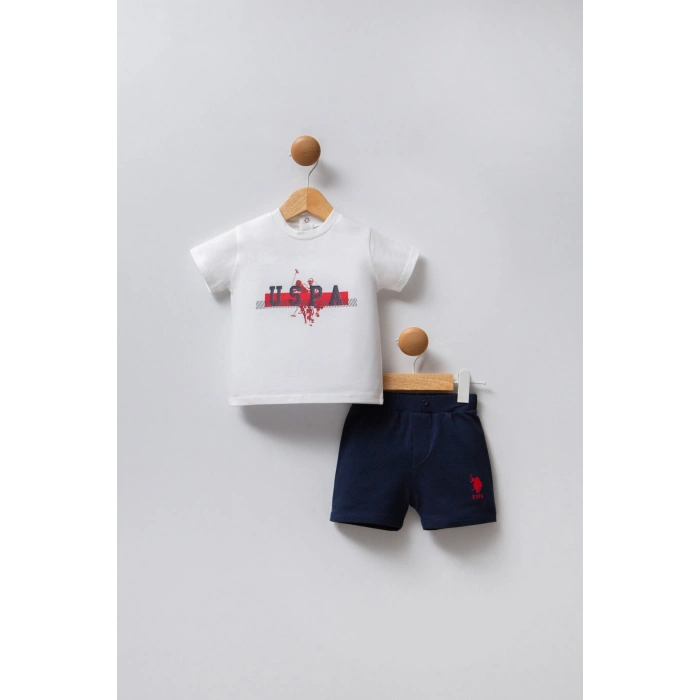 U.S POLO ASSN ERKEK BEBEK 2Lİ TAKIM - BEYAZ/MAVİ