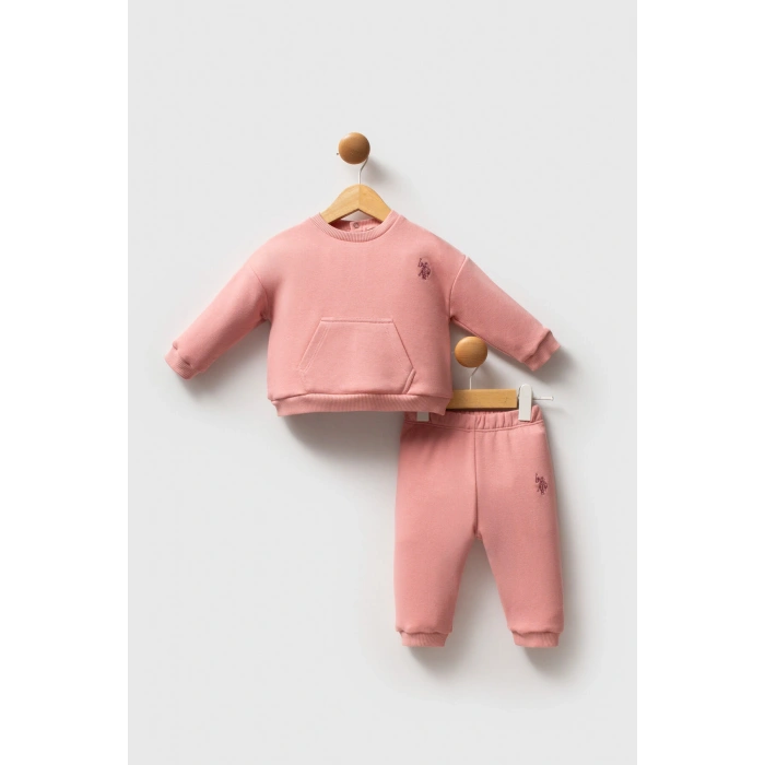 U.S.POLO ASSN KIZ BEBEK 2Lİ TAKIM - AÇIK PEMBE