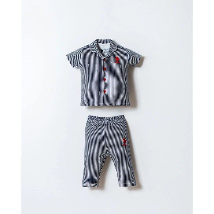 U.S.POLO ASSN. ERKEK BEBEK GÖMLEK PİJAMA TAKIM - Beyaz