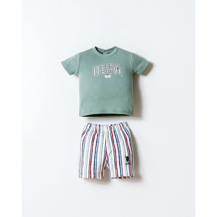 U.S.POLO ASSN. ERKEK BEBEK ŞORT T-SHIRT TAKIM - Yeşil