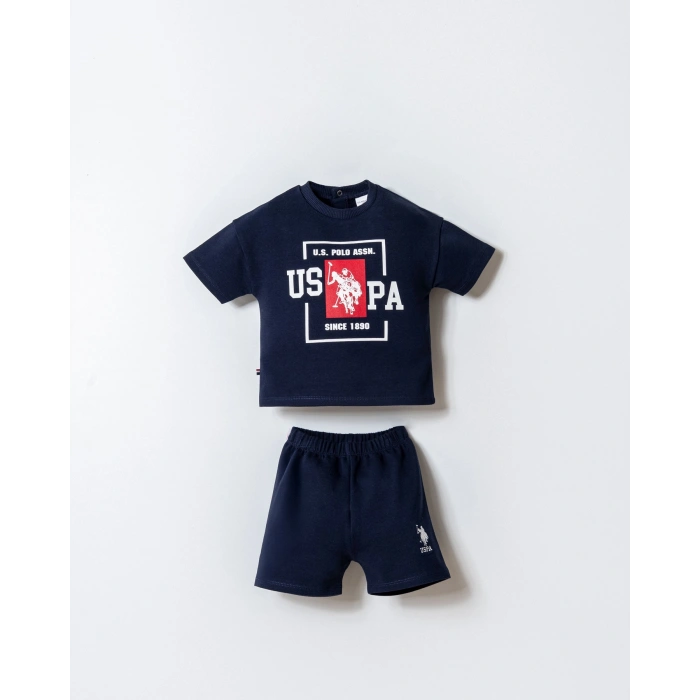 U.S.POLO ASSN.ERKEK BEBEK ŞORT T-SHIRT TAKIM - LACİVERT