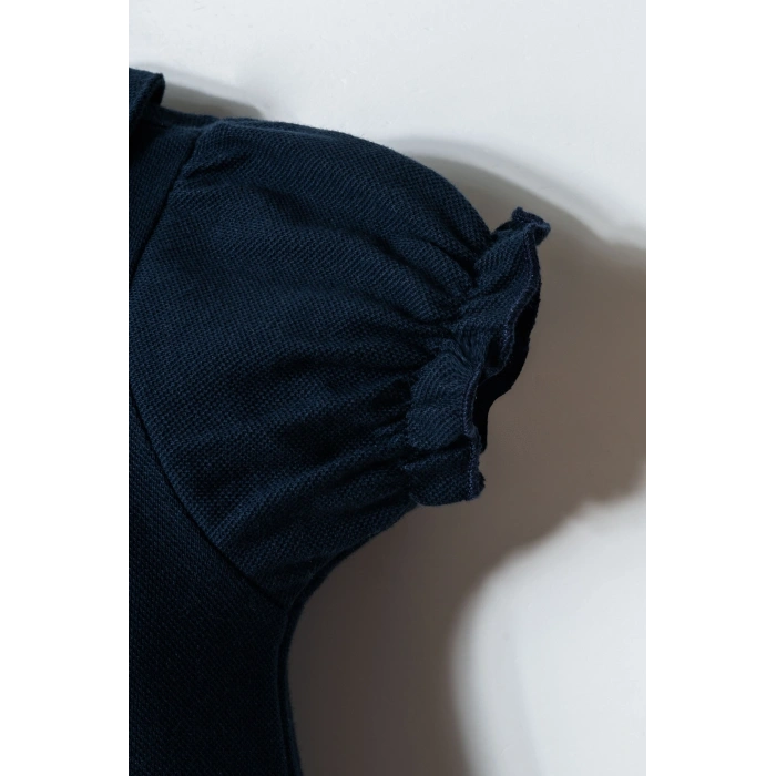 U.S POLO ASSN. KIZ BEBEK PİKE ELBİSE - LACİVERT