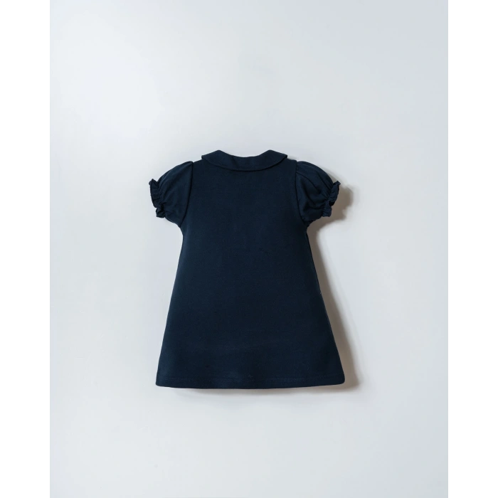 U.S POLO ASSN. KIZ BEBEK PİKE ELBİSE - LACİVERT