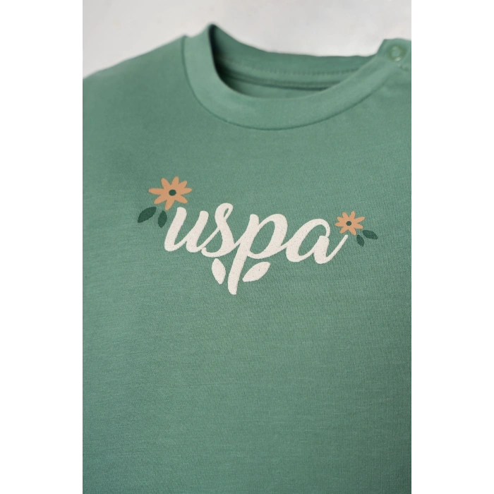 U.S POLO ASSN. KIZ BEBEK ŞORT T-SHIRT TAKIM - Yeşil