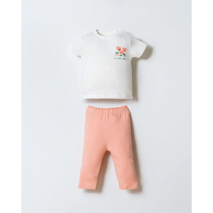 U.S POLO ASSN. KIZ BEBEK 3 LÜ TAKIM - BEYAZ-PUDRA