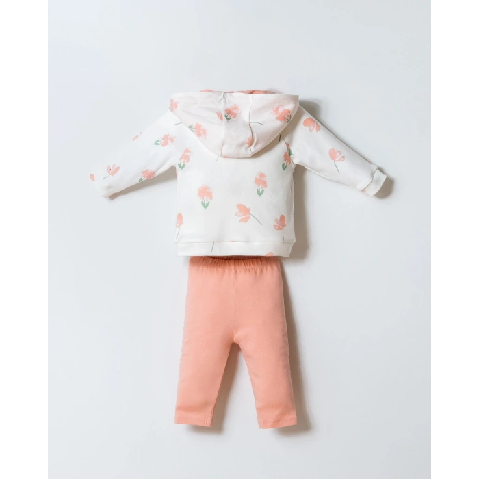 U.S POLO ASSN. KIZ BEBEK 3 LÜ TAKIM - BEYAZ-PUDRA