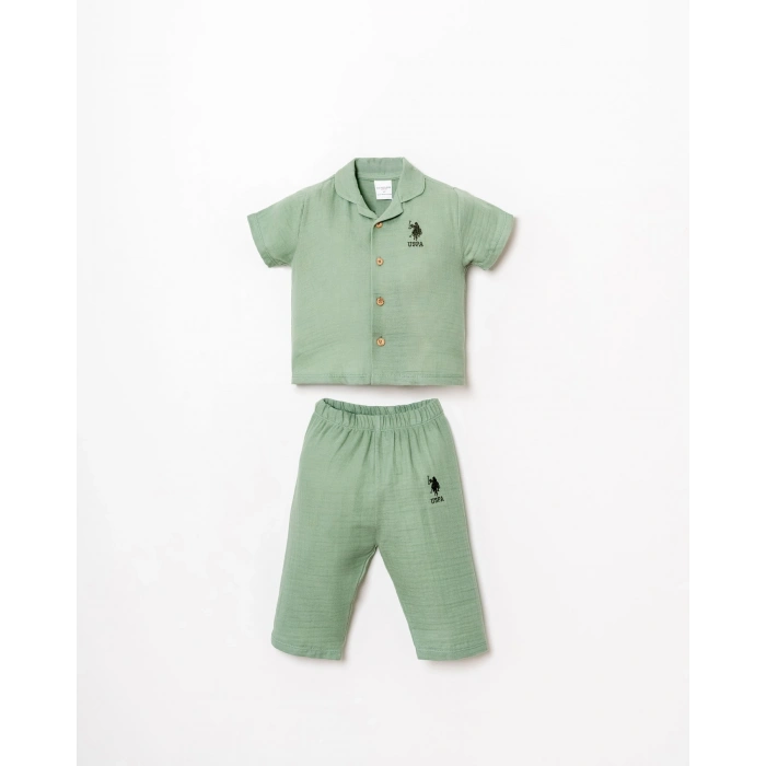 U.S.POLO ERKEK BEBEK GÖMLEK PİJAMA TAKIMI - ÇAĞLA