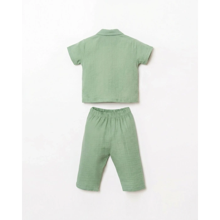 U.S.POLO ERKEK BEBEK GÖMLEK PİJAMA TAKIMI - ÇAĞLA