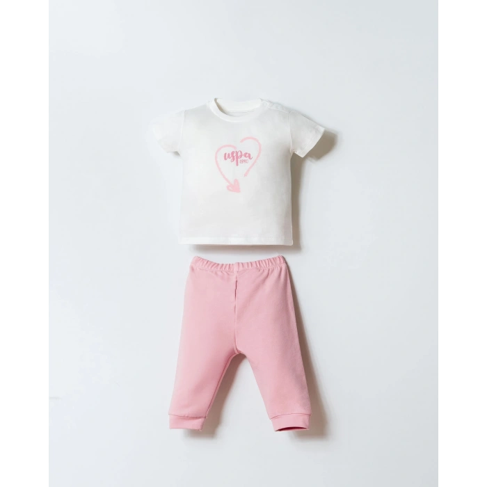 U.S POLO ASSN. KIZ BEBEK 3 LÜ TAKIM - PEMBE