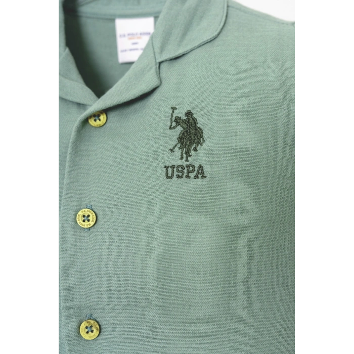 U.S.POLO ERKEK BEBEK GÖMLEK PİJAMA TAKIMI - MİNT