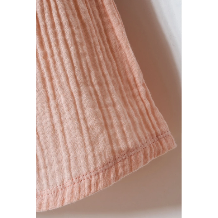 U.S POLO ASSN. KIZ BEBEK MÜSLİN ELBİSE - PUDRA