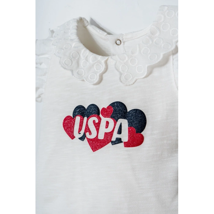 U.S POLO ASSN. KIZ BEBEK T-SHIRT TAKIM - Beyaz