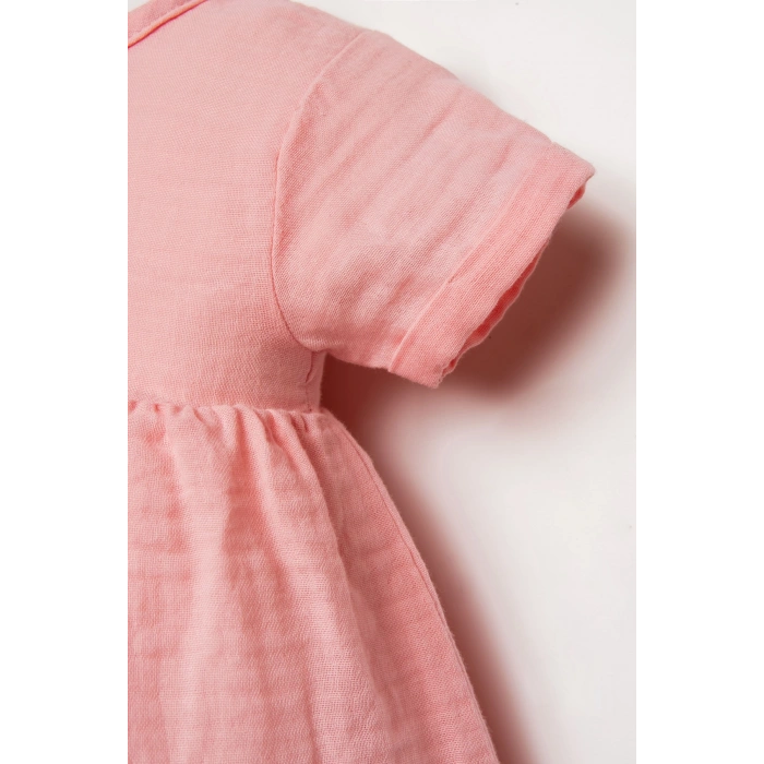 U.S POLO ASSN. KIZ BEBEK MÜSLİN ELBİSE - SOMON