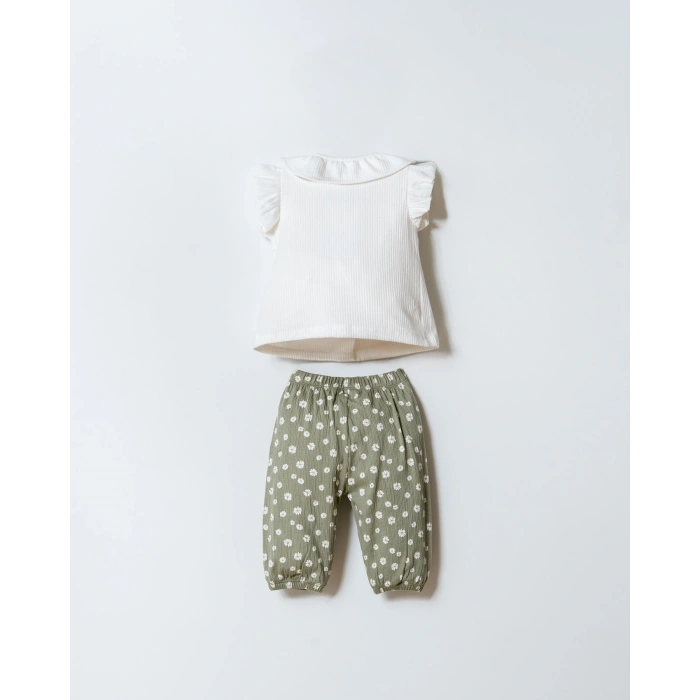 U.S POLO ASSN. KIZ BEBEK T-SHIRT TAKIM - BEYAZ-YEŞİL